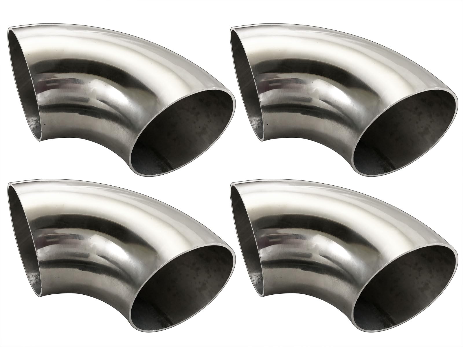 

BRIGHTZ 70mm Diameter Stainless Steel Elbow 4 Pieces 90° Bends, 1.2mm Thick, [MUF-JOI-028-4PC]