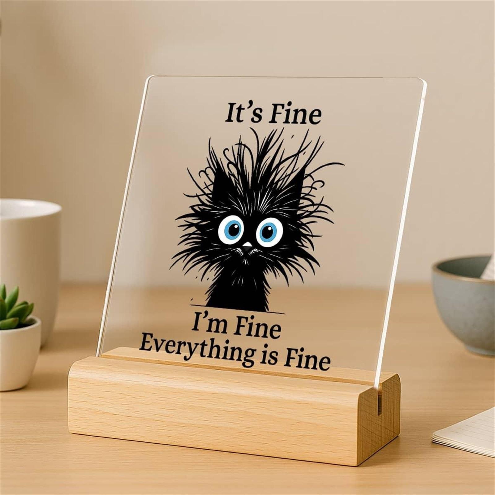 

Exploding Square Acrylic Decorative Ornament With Wooden Base, Transparent Acrylic For Home Display One Size