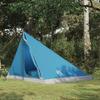 Trekking Tent Blue 4 Person 185T Polyester with PU Coating