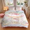 3pcs Little Twin Stars & Hello Kitty Bedding Set - Includes 1 Quilt Cover and 2 Pillowcases, Comfortable Bedding with Stylish Design for Bed
