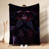 White Hockey Mask Print Theme Printed Blanket Thick Warm Fleece Blanket For Living Room Bedroom Recliner Home Party Decor Christmas Gift