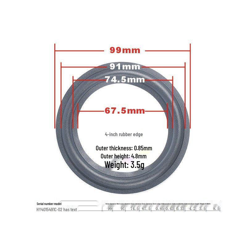 Speaker Repair Parts: 3-Inch To 10-Inch Rubber Surround Suspension Rings