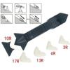 6pcs 5 In 1 Silicone Remover Caulk Finisher Sealant Smooth Scraper Grout Kit Tools with Seam Tape Plastic Hand Tools Set Accessories