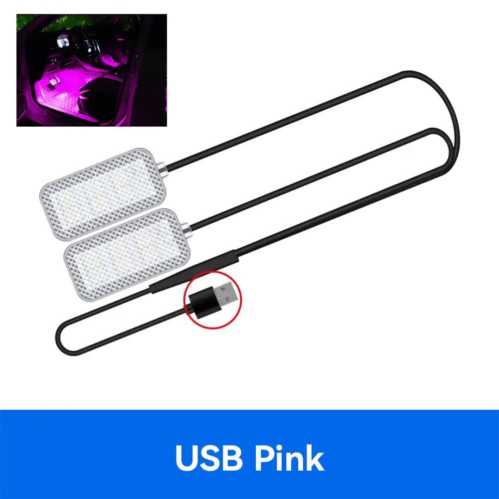 12 В/5 В окружающее настроение ног USB светодиодная подсветка автомобиля атмосферное освещение с прикуривателем USB полосы лампы автомобильные аксессуары