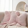 2Pack Pink Bow Throw Pillow Soft Plush Aesthetic Bow Shaped Pillow Cute Car Sleeping Pillow for Girls Sofa Backrest Home Bed Decoration