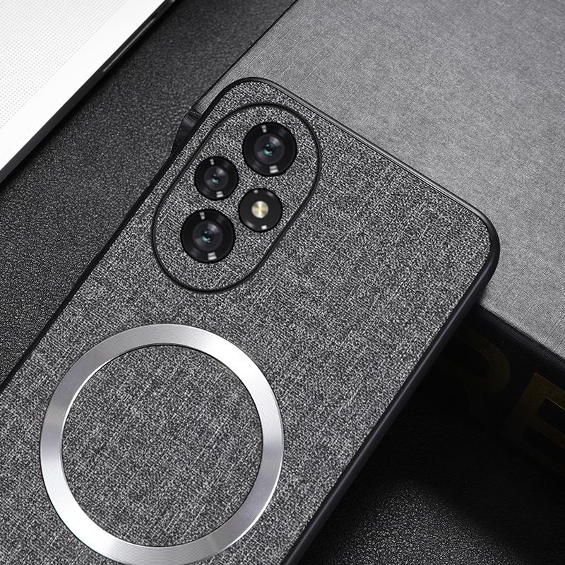 For Honor 200 5G Magnetic Case TPU+Cloth Phone Cover Smooth Touch