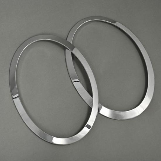 For 2014- Mini Cooper S F55 F56 F57 Chrome Headlight Ring Bezel Cover Trim