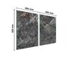 Glass protective plate for stove 2x45x52 Marble