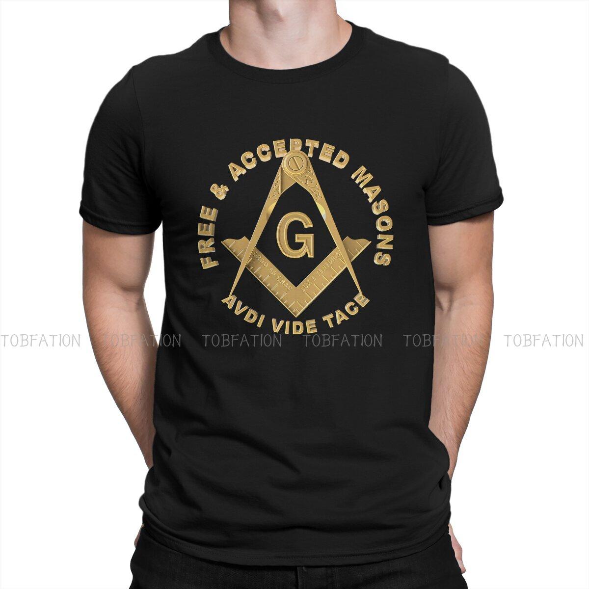 

Freemason Square Compass Free Accepted Masons Gold Masonic Уникальная футболка из полиэстера Удобный новый дизайн Подарочная одежда Футболка унисекс