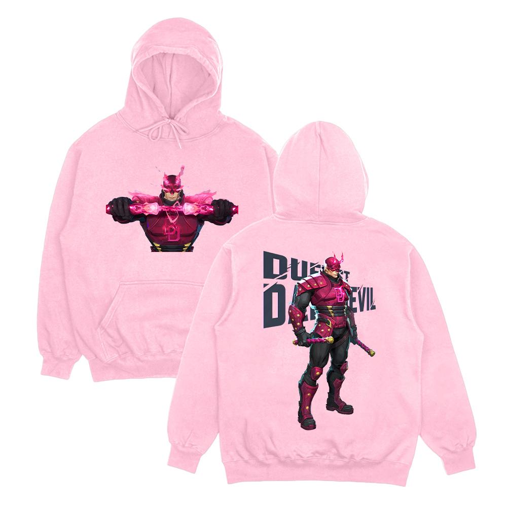 Bluzy z kapturem Duelist Daredevil Marvelrivals Daredevil Nadruk Anime Bluza Męska Damska Luźna z Długim Rękawem Streetwear Jesień Casualowa Bluza z Kapturem