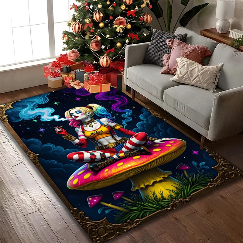 1pc Office Printed Area Carpet, JOKER Rug, Home Sofa Chair Mat For Christmas and Halloween Décor