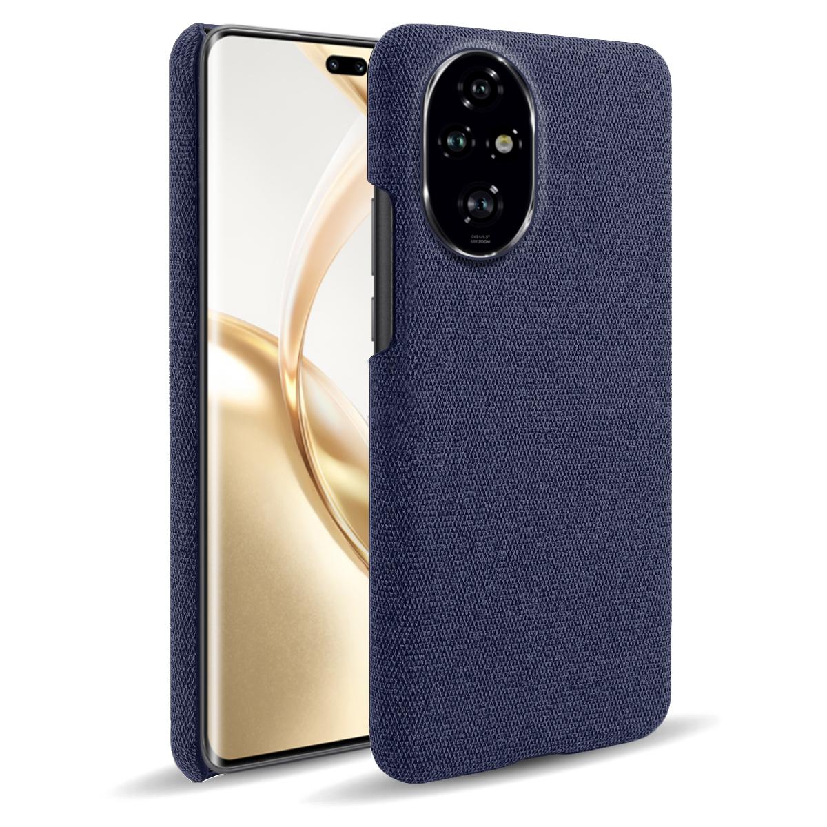 

For Honor 200 Pro 5G Case Cloth Texture Anti-Scratch Protective PC Phone Cover Blue