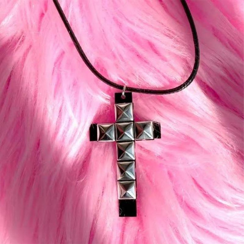2026 Y2K Bijuterii Metalice Cruce Nit Pandantiv Coliere pentru Femei Cool Goth Hip Hop Grunge Rock Estetică Accesorii Coliere