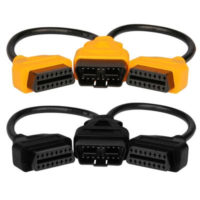 OBD2 Splitter Y Cable Male Splitter To 2 Female Extension Cable 30cm/12inch Car OBDII Splitter Extension Cable