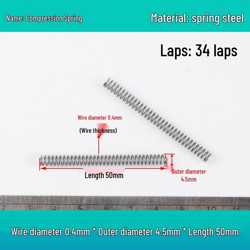 Small Mechanical Compression Spring: 0.4mm Wire, 2-8mm Outer Diameter