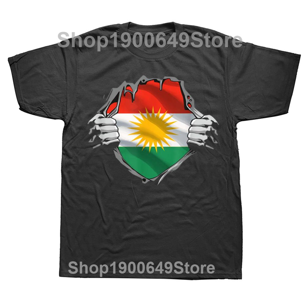 Vtipná Kurdistánská Kurdská Kurdové Vlajka Trička Pánská Dámská Móda Neformální Oversized Tričko 100% Bavlna Volný Styl Tričko