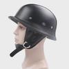ZR-307 Cuir Noir M35 Casque Demi-Jet Moto Rétro
