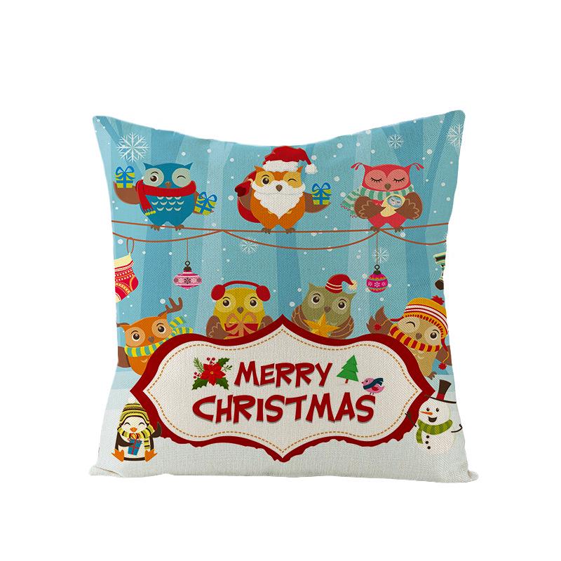 Christmas Single Pillowcase Car Sofa Cushion Cover Home Decor Pillowcase