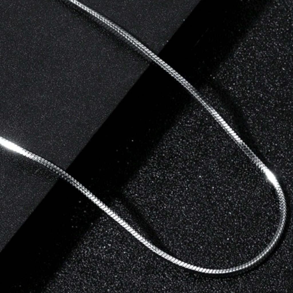 Men's Snake Bone Chain Necklace, 60cm, Stainless Steel, Retro Black Fashion, Ideal for Daily Wear