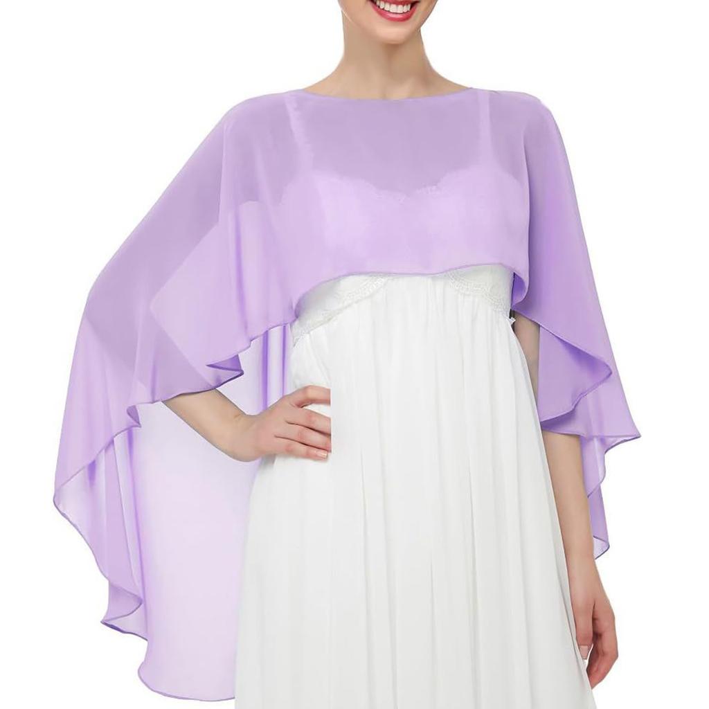 Sciarpa a scialle elegante con scollo a wrap e design facile da drappeggiare per donne, per banchetti, appuntamenti e occasioni casual e formali