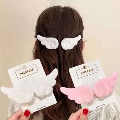 Sweet Cosplay Hairpin Pink Bangs Barrettes Y2K Duckbill Clip  Girls