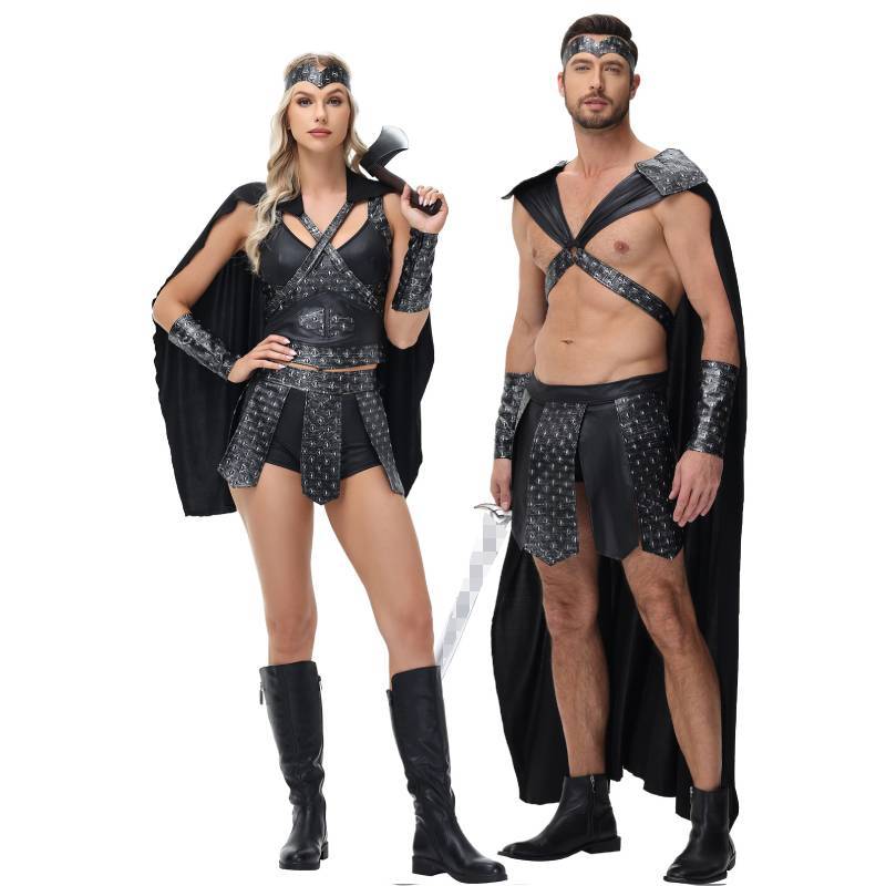 Medieval Roman Spartan Warrior Cosplay Costume With Polyester Fabric For Stage Performances
