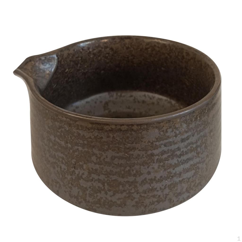 Ceramic Bowl for Matcha Preparation with Spout, Ideal Tea Gatherings