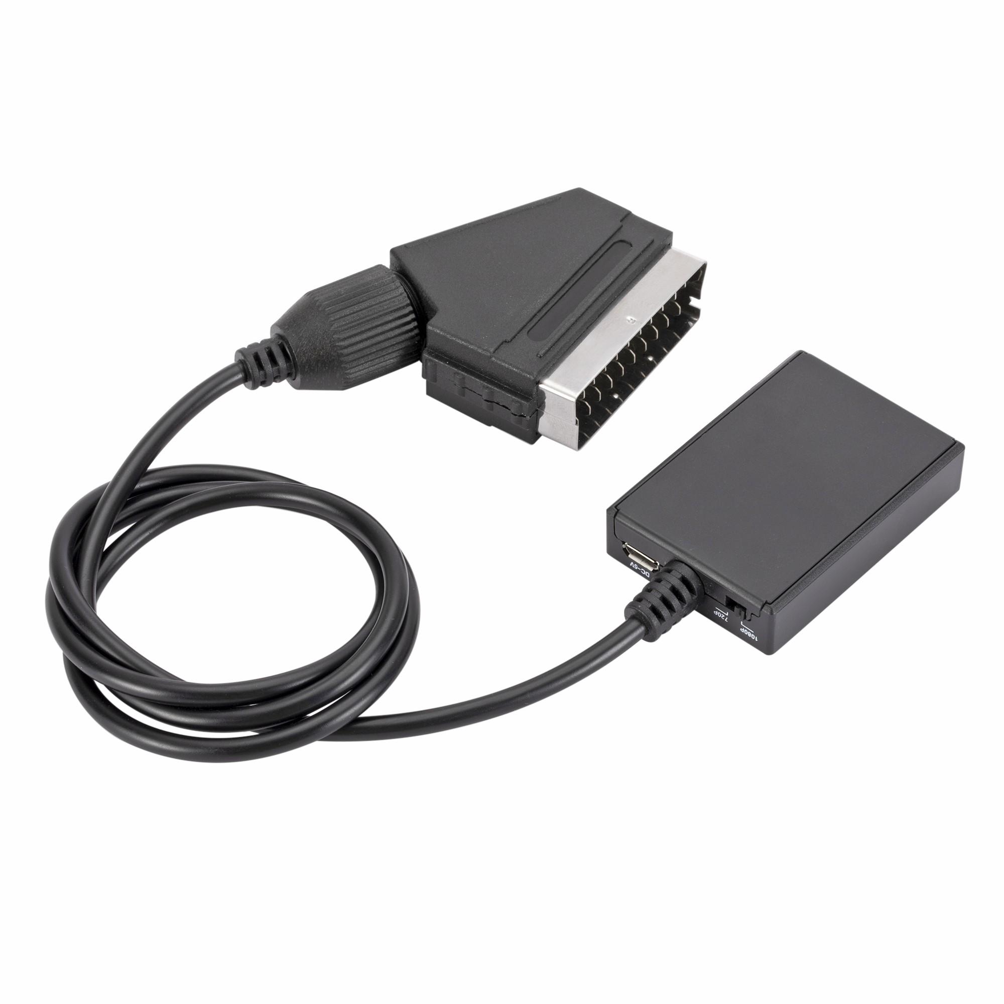 

0332 HD SCART to HDMI Converter Data Sync Cable Adapter Support PAL/NTSC3.58/NTSC4.43/SECAM As Shown A