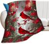 Cardinal Blanket Soft Cozy Cardinal Plush Throw Blanket Lightweight Warm Red Bird Flannel Fleece Bedding Stuff Decor Blanket Cardinal Gifts for Lover