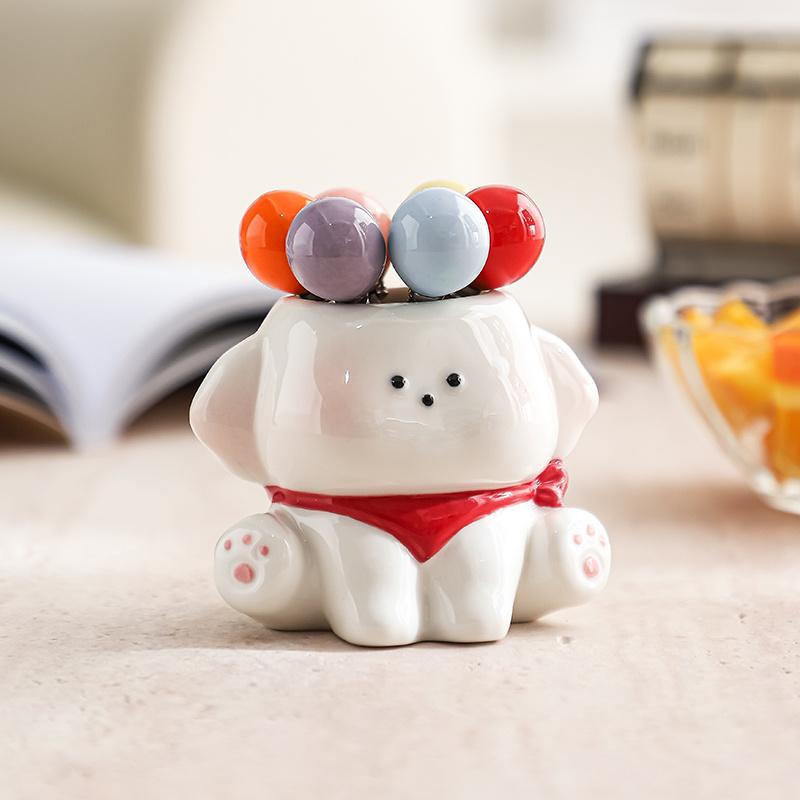 

1 набор керамическая банка нержавеющая сталь дом кухня десерт торт фруктовая вилка контейнер для хранения набор посуды, подходит для свадеб, банкетов, подарков, дней рождения красный