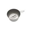Tazza Shella in Titanio Tipo Profondo per Fuoco Diretto 480ml Tsubame Sanjo Fatto in Giappone Pieghevole Manico Pieghevole con Scala Utensile da Cucina Grande per Campeggio All'Aperto