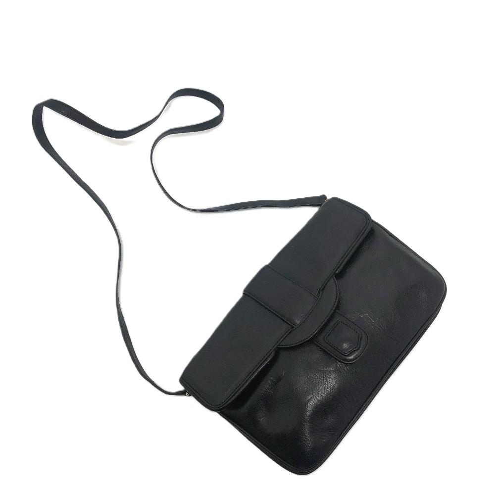 CELINE logo Crossbody bag, shoulder bag Shoulder Bag Leather Black