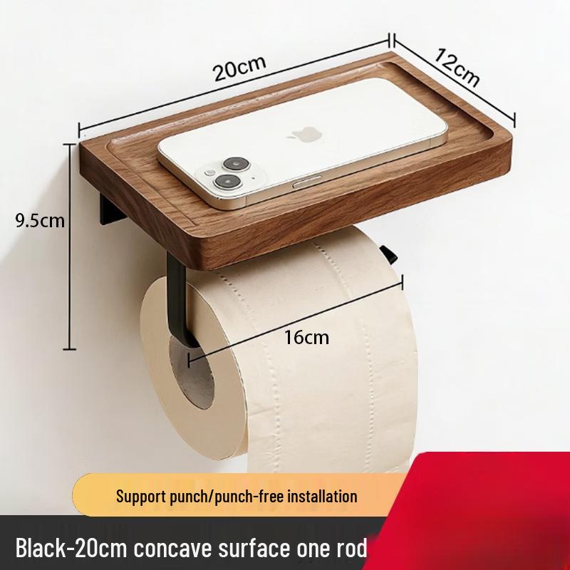 CMAOS Punch-Free Bathroom Tissue Holder with Storage Shelf