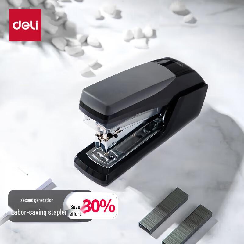 Deli 0368 Labor-Saving Stapler Compatible with 24/6 & 26/6 staples чёрный