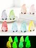 10/20Pcs Gnomes Figurines With Stars Snowflakes Patterns Luminous Resin Christmas Glow In Dark Decor For Fairy Garden Gift