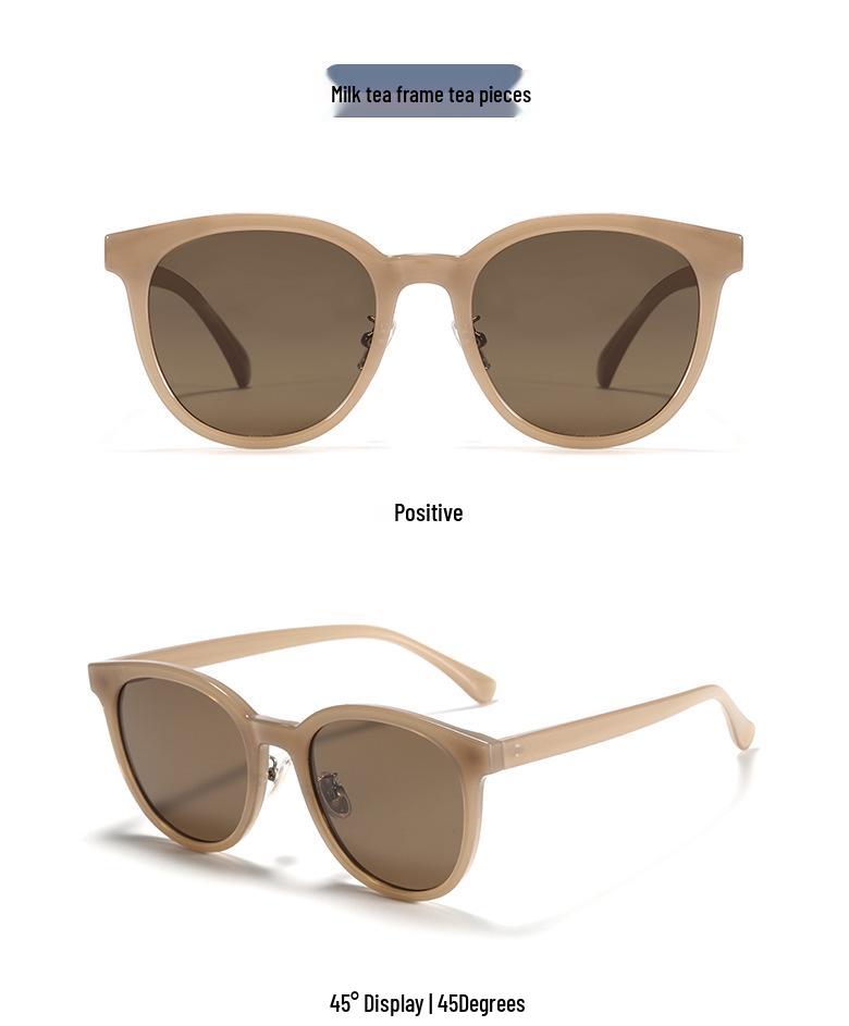 2435 New Style TR90 Silicone Nose Pads Korean UV Protection Women’s Polarized Retro Sunglasses