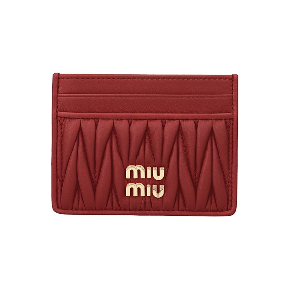 Miu Miu Matelass Nappa Kaarthouder 5mc076 Afpp F0011 5MC076 AFPP F0011