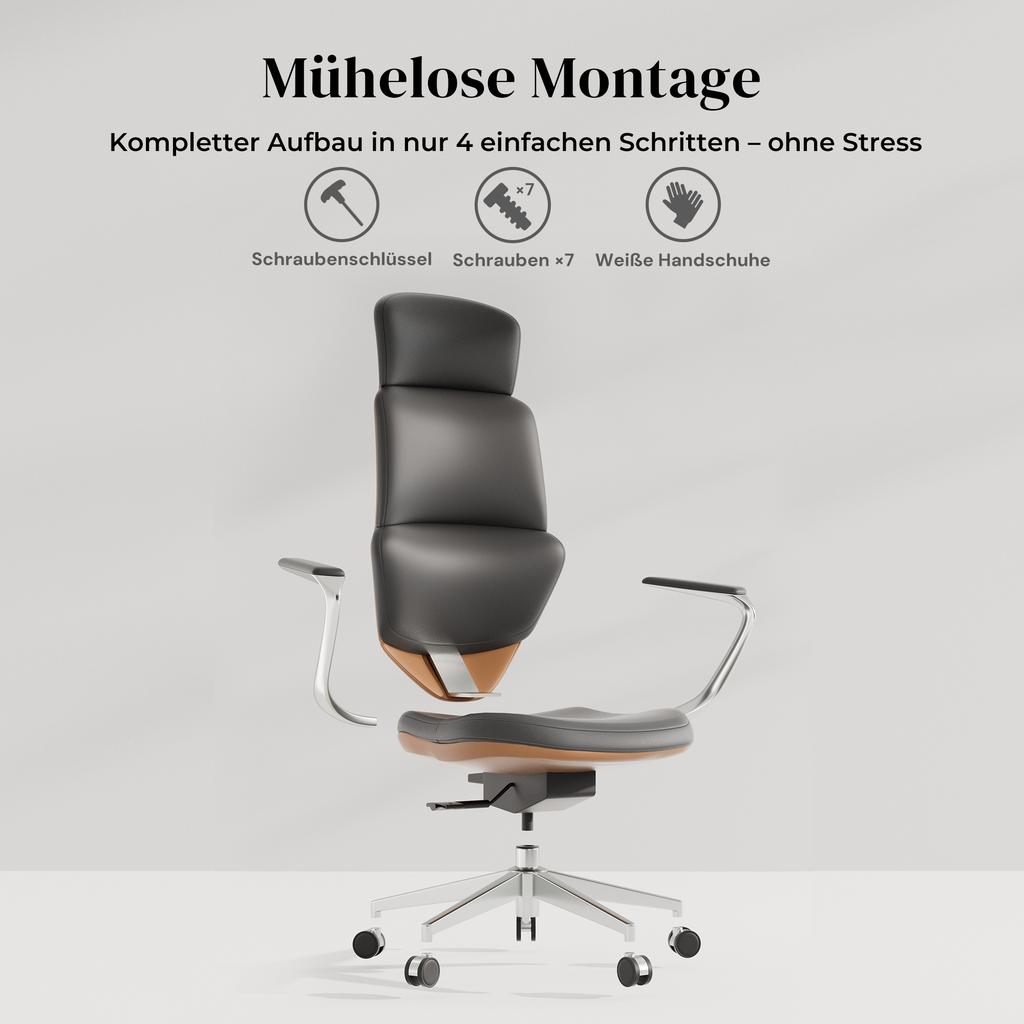 Leather chair with classic design