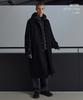 Musinsa Standard Wool Blend Oversized Muff Balmacaan Coat [Black]