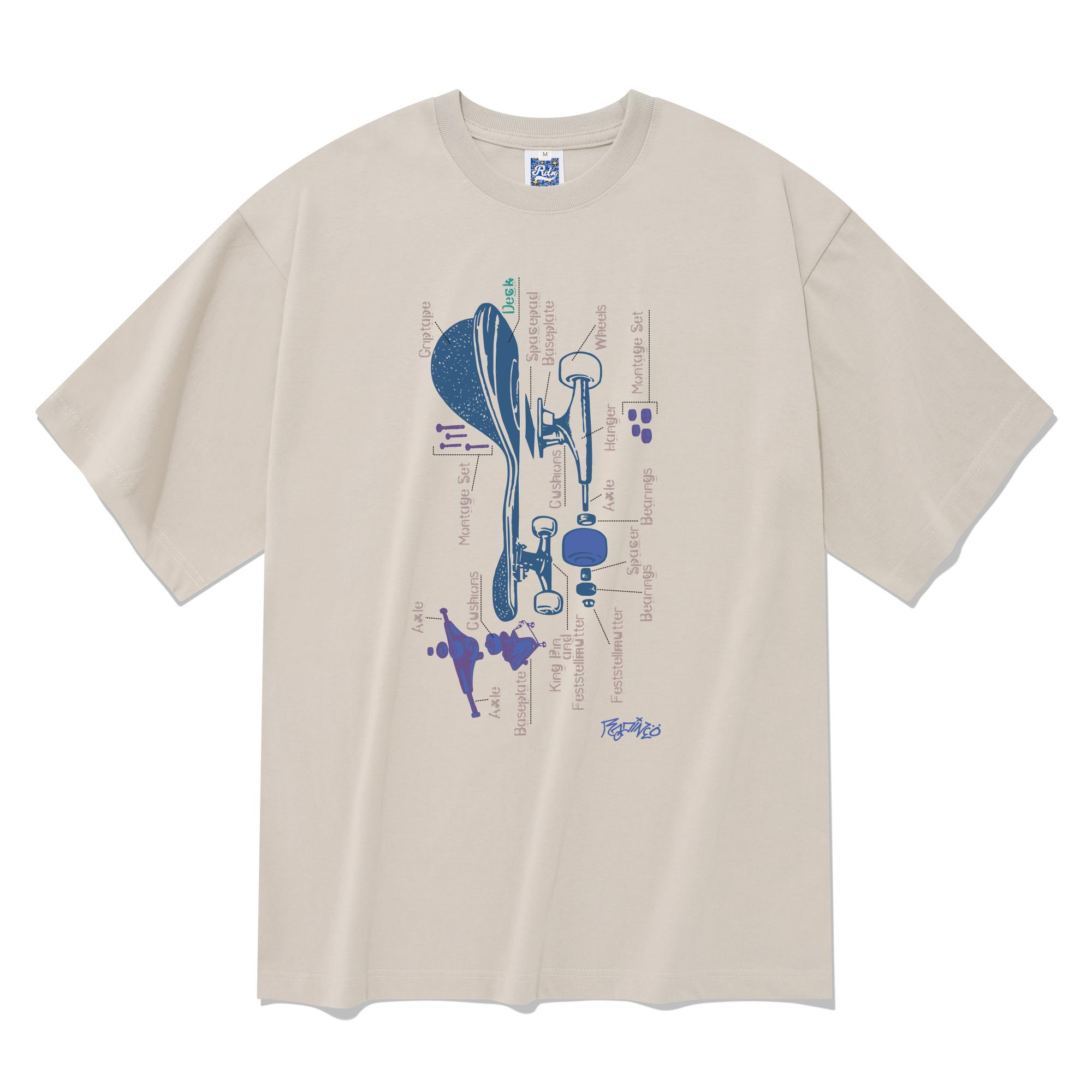 Radineo Assembly Short Sleeve T-Shirt Beige L