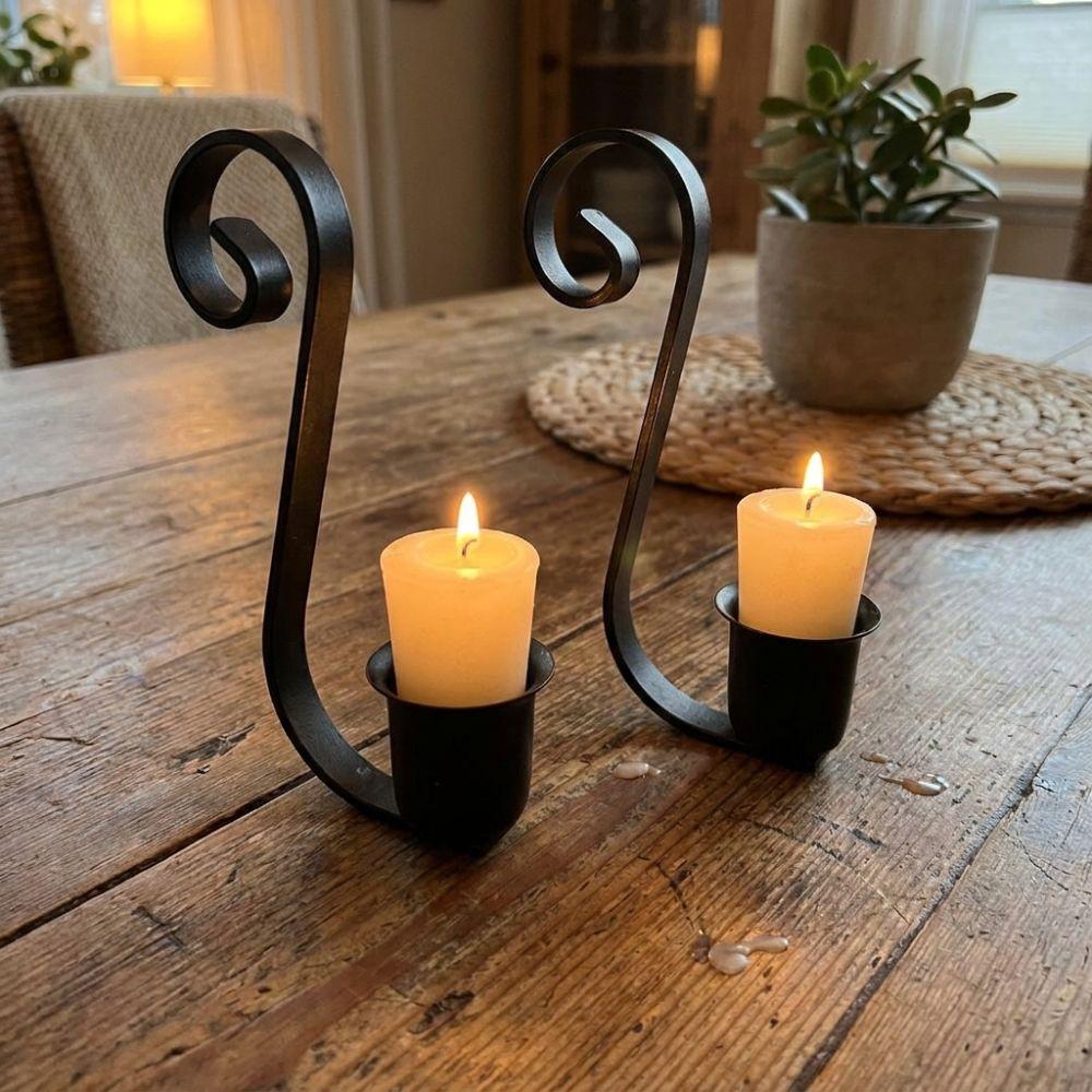 Rustic Farmhouse Metal Candle Holder for Mason Jars Vintage Style Jar Candle Insert Wedding Party
