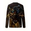 3D Printed Cool Tiger T-Shirt for Men Fun Animal Pattern Tees Summer Street Round Neck Tops Oversized T Shirts