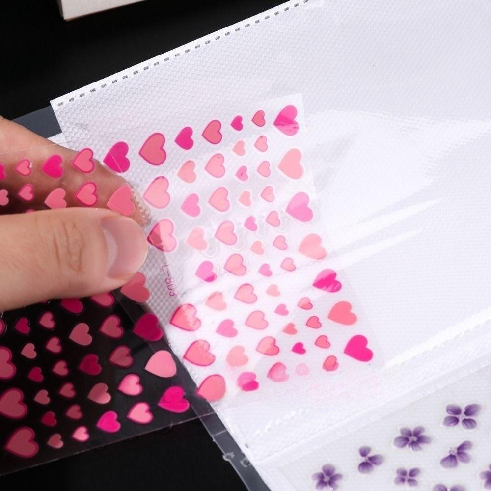 Blank Page Design Transparent Sticker Storage Book  Collecting Nail Stickers