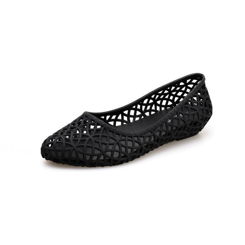 2020 Women's Summer Fashion Soft Sole Flat Sandals - Hollow Jelly Beach Shoes