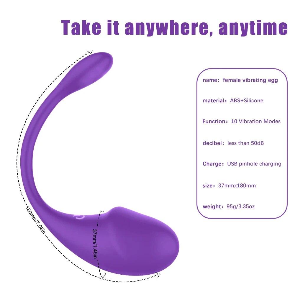 10 Speed APP Controlled Vaginal Vibrator G Spot Anal Vibrating Egg Massager Panties Wearable Stimulator Adult Sex Toys for Women