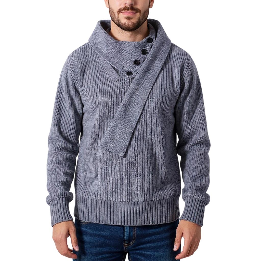 Men's  Fashion  Knitting  Pullover  Long Sleeves  Loose  Round Neck  Sweater