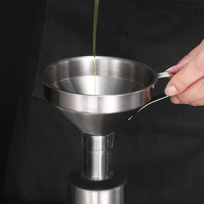 COKRSUPE Large 316 Stainless Steel Funnel with Detachable Filter большой