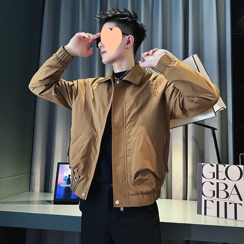 Lapel Jacket Men's Spring and Autumn Casual Short Jacket Men's New Men's Autumn Tops