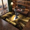 Pittsburgh Penguins Personalized Crystal Velvet Carpet, Customized Name Text Soft Anti‑Slip Rug for Living Room Bedroom