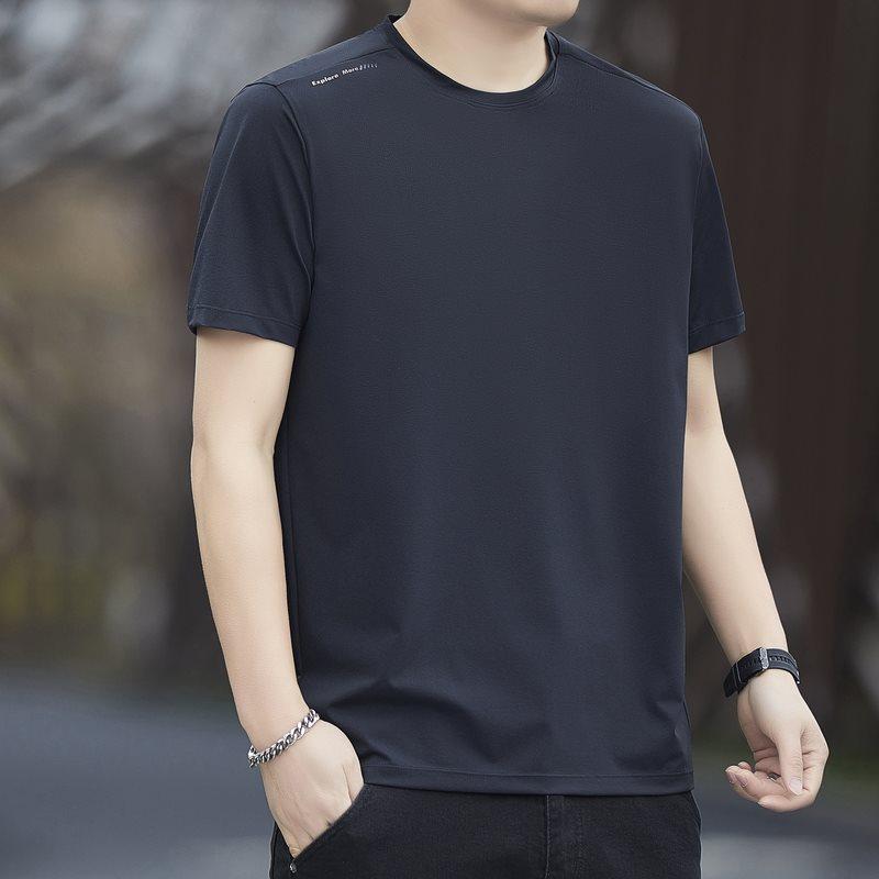Herren 2026 Sommer Rundhals Eis Seide T-Shirt - Nylon Stoff für Laufen im Freien & Freizeit Sport